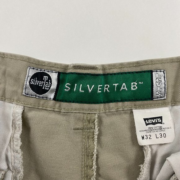 Vintage Levi's Silver Tab Chino Khaki Pants Mens 32 x 30 Measures 33 x 28.25 - Picture 5 of 13
